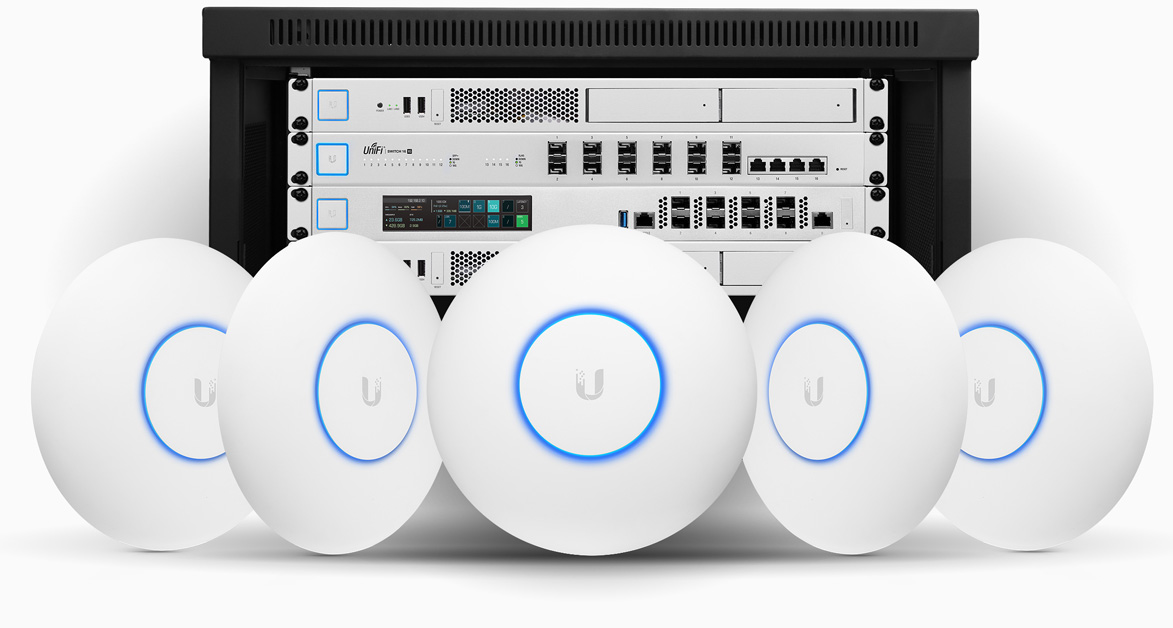 unifi wireless birdge inside office building